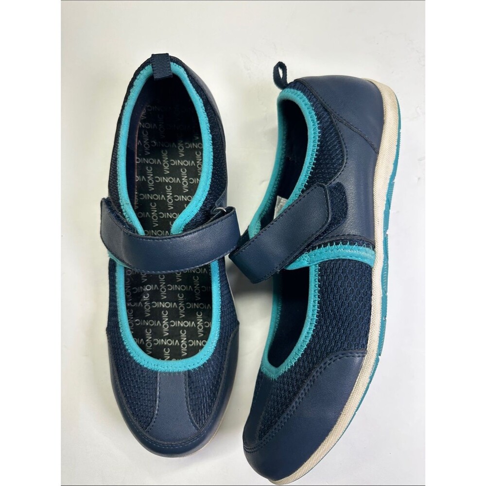 Vionic Ailie Mary Jane Slip On Shoes, Adjustable Hook & Loop Strap, Size 9